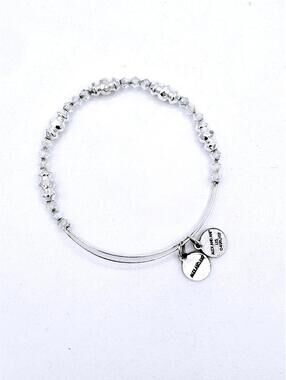 Alex and Ani silver and crystal adjustable bracelet new in box